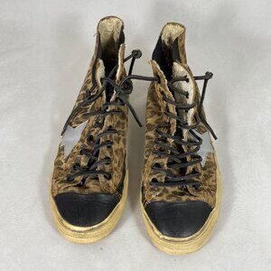 Golden Goose Suede Leopard V-Star 1 High Top Sneakers GGDB VStar EU-36